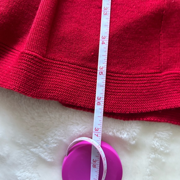 Ellen Tracy | Fit and flare red sweater dress color red size large - Picture 3 of 5